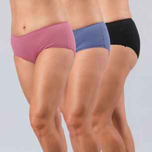 Pack 3x Calzon Maxi Algodon Rib Flores Mujer 25578-2