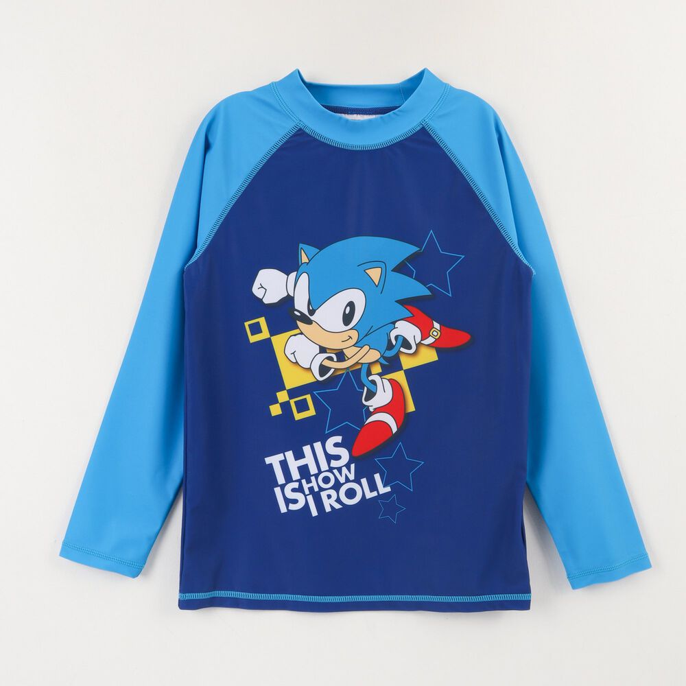 Polera Uv Manga Larga Ni&ntilde;o Azul This Is How We Roll Sonic image number 0.0