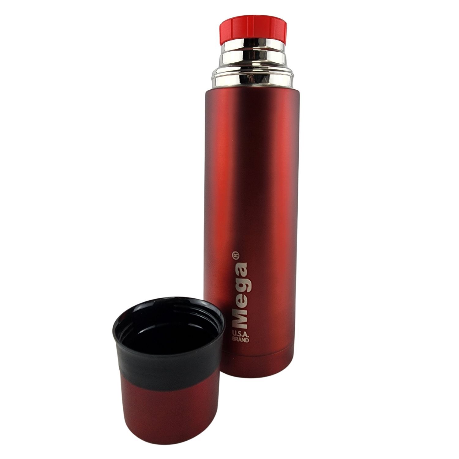 Termo Mega Slim Iv 470ml Acero Inoxidable Metalico Te Cafe Rojo image number 5.0