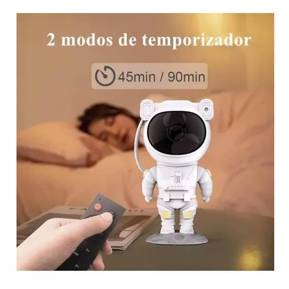 Proyector De Estrella Galaxia Astronautas Lampara De Noche Color De La Estructura Blanco image number 5.0