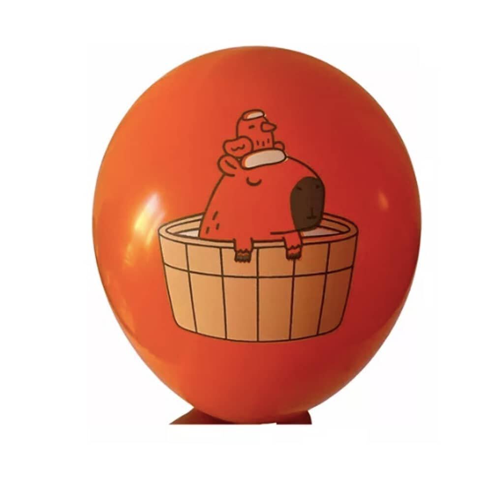 Pack 12 Globos Cumplea&ntilde;os Dise&ntilde;o Capibara image number 3.0