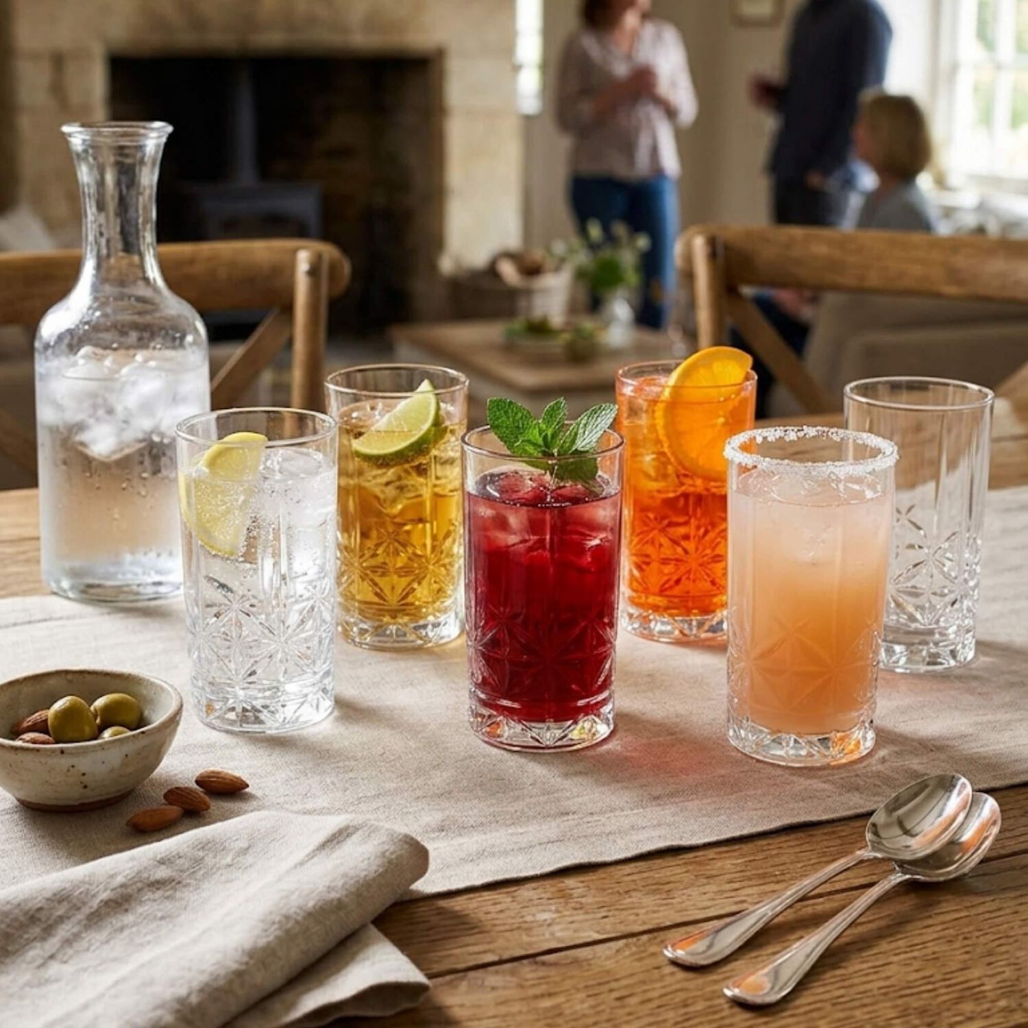 Set 6 Vasos Tallados Longdrink 500 Ml image number 1.0