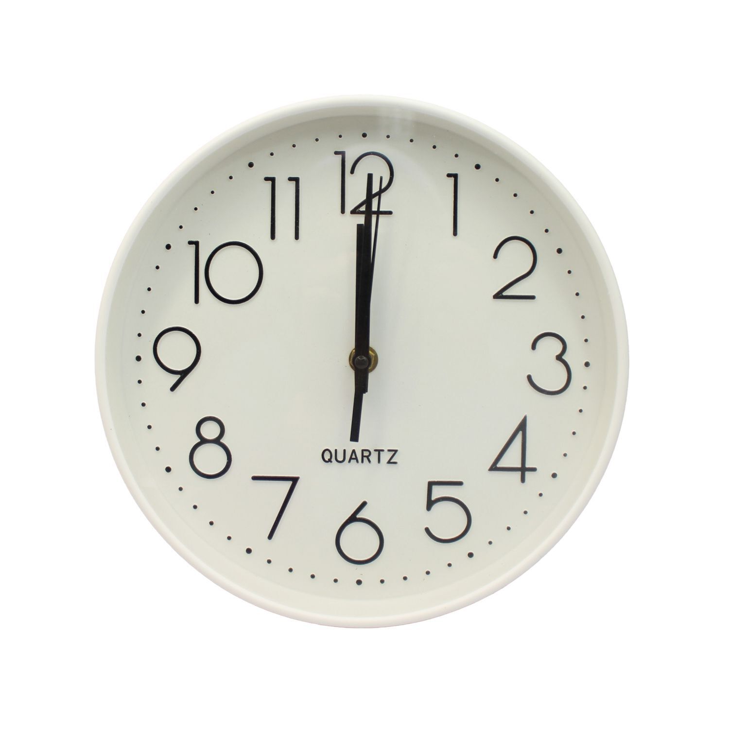 Reloj De Pared Blanco 25cm N&uacute;meros Negros Moderno - Ps image number 0.0