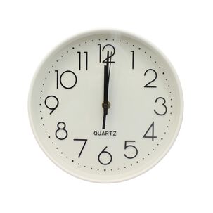 Reloj De Pared Blanco 25cm N&uacute;meros Negros Moderno - Ps