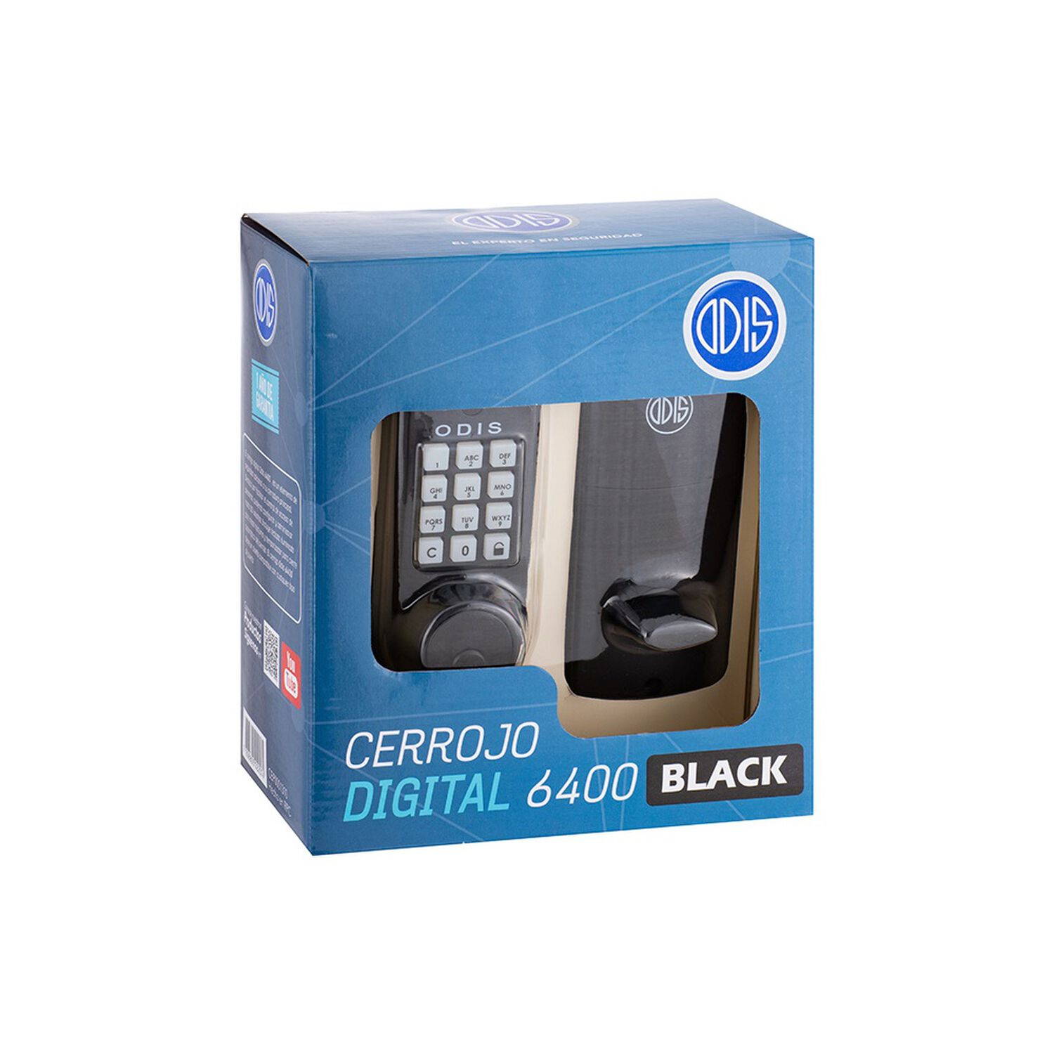 Cerrojo Digital Odis 6400 Color Negro image number 7.0