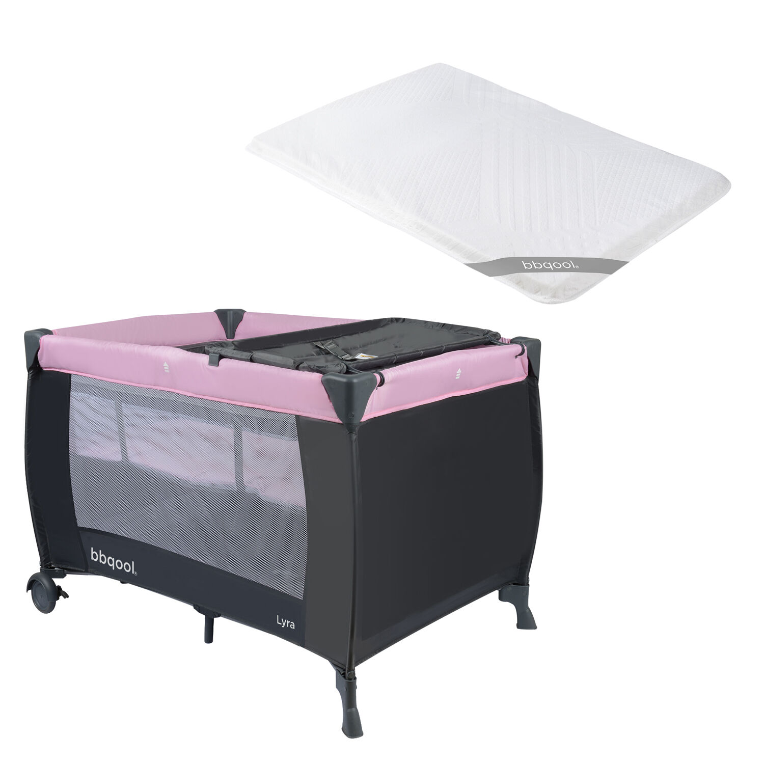 Cuna Playard Lyra Pink + Colch&oacute;n De Viaje Plegable image number 0.0