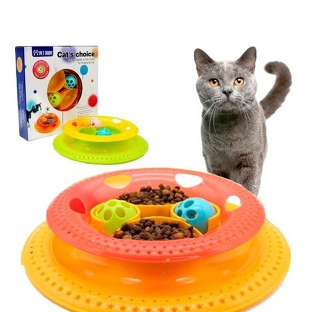 Plato Tazon De Comida Para Gatos Antiansiedad Con Pelotas image number 3.0