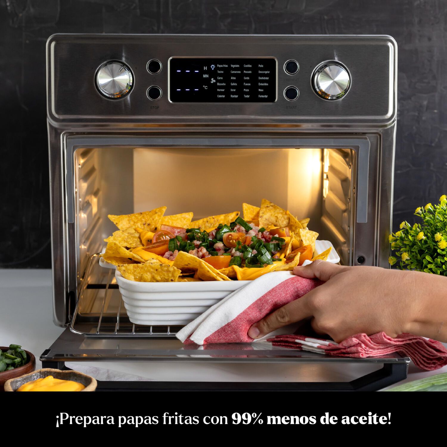 Freidora De Aire Horno Air Fryer Gourmet Pro 20 L Easyways image number 8.0