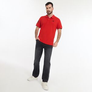 Polera Básica Manga Corta Cuello Piqué Hombre The King's Polo Club