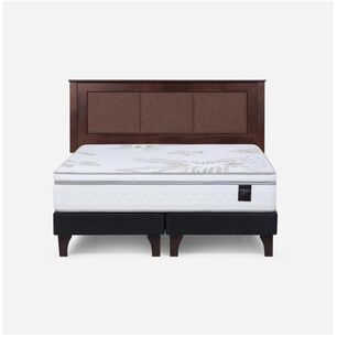 Cama Europea Rosen Art 4 / 2 Plazas / Base Dividida + Respaldo