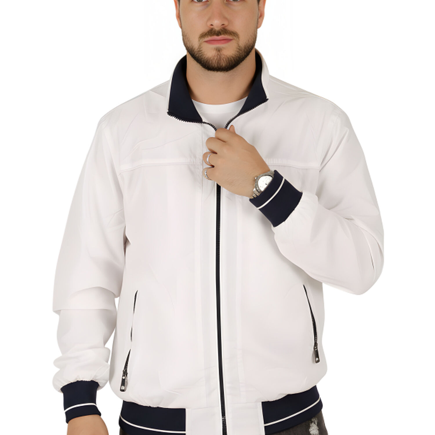 Cortavientos Impermeable Hombre Sin Gorro image number 0.0
