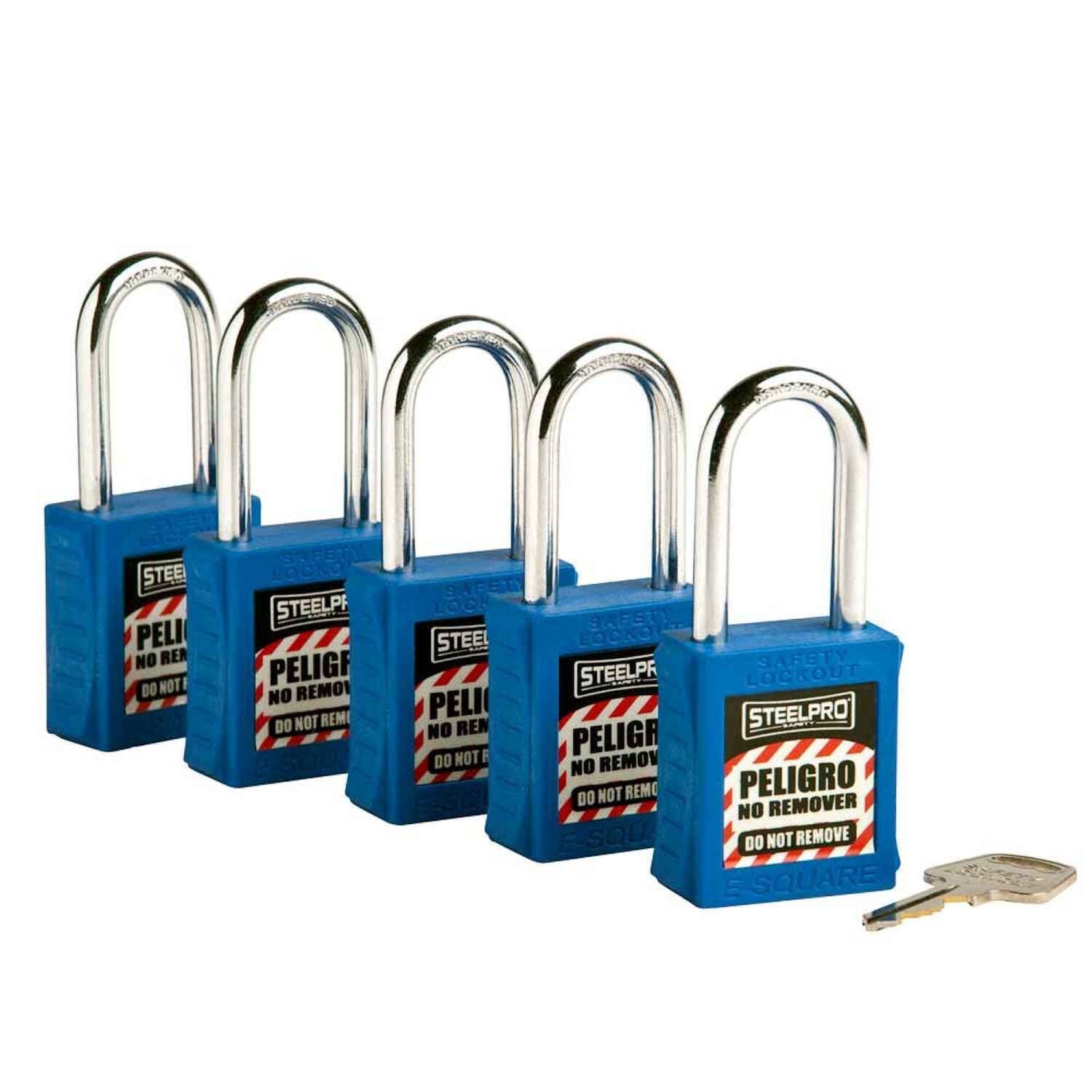 Kit De 5 Candados Mk Steelpro X10 Azul image number 0.0