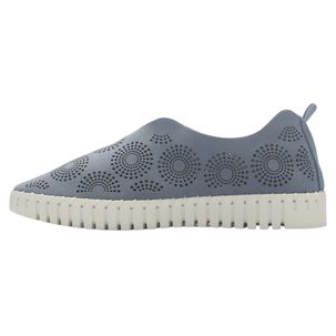 Zapato De Cuero Mujer Chalada Tren-1 Azul Casual