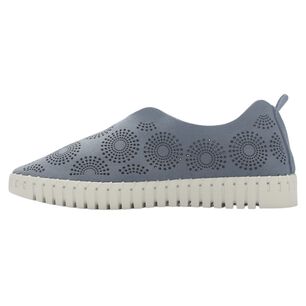 Zapato De Cuero Mujer Chalada Tren-1 Azul Casual