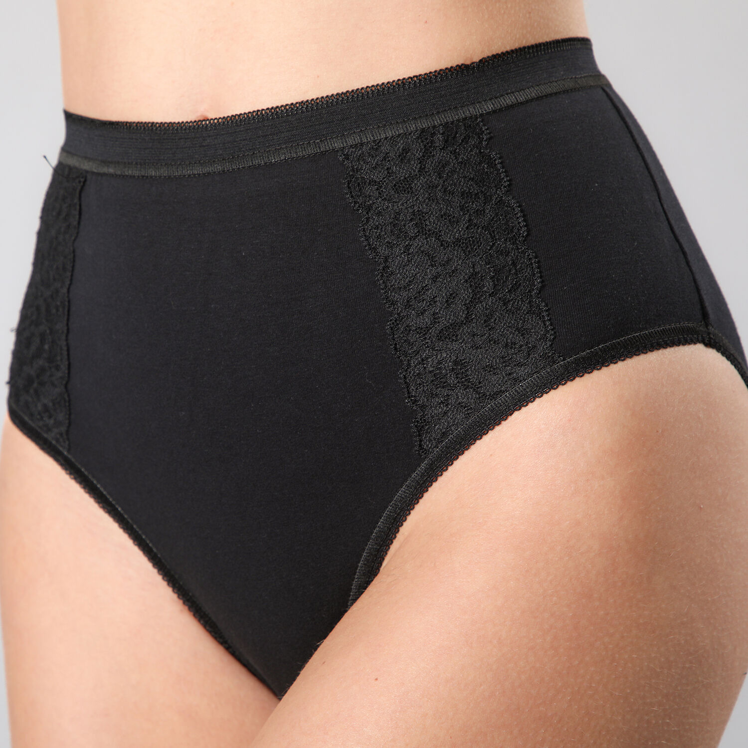 Pack 3x Calzon Alto Con Encaje Mujer Flores 23999-24 image number 4.0