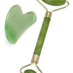 Rodillo Masajeador Facial Y Piedra De Jade 100% Natural
