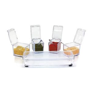 Caja Organizador Condimentos De 4 Piezas Color Transparente