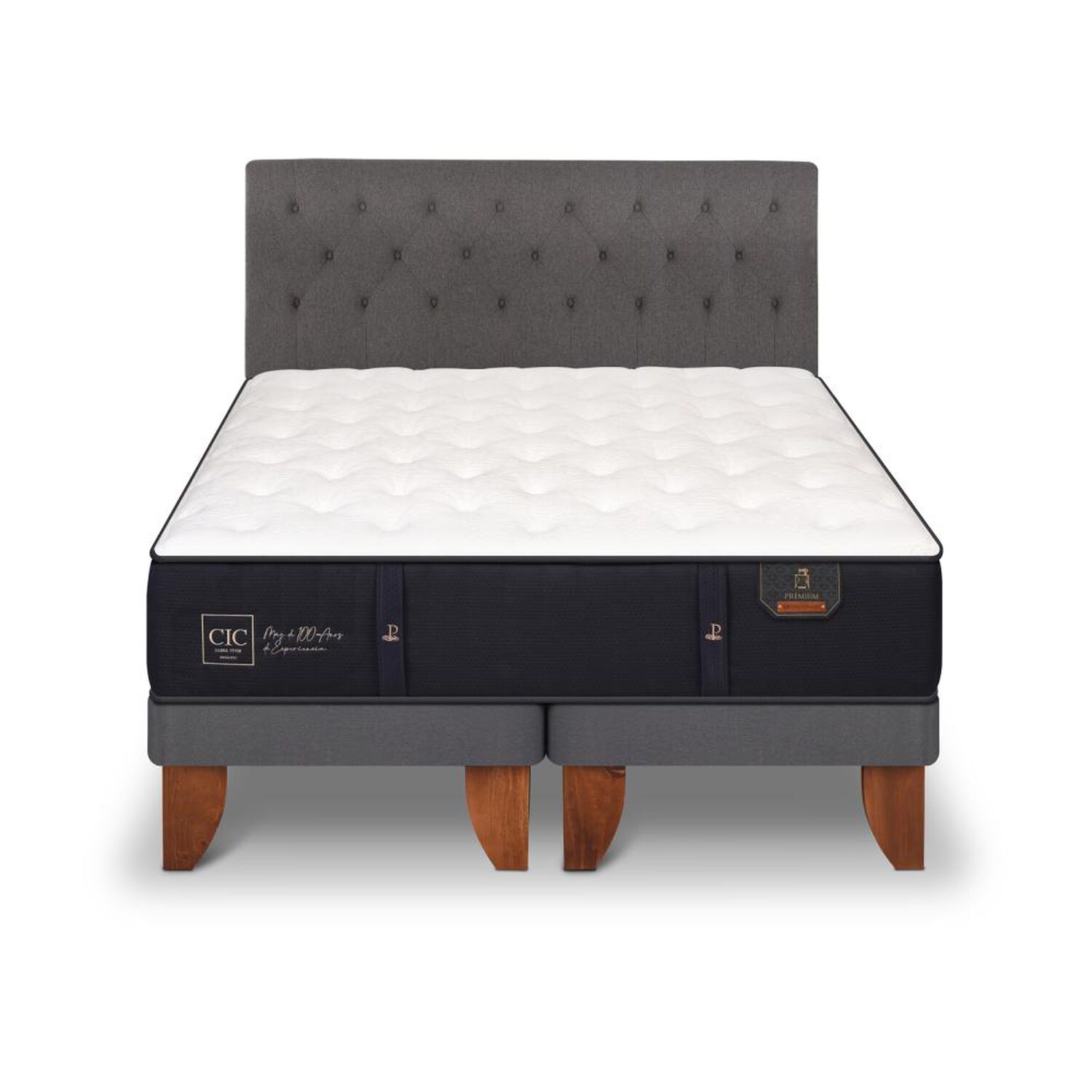 Cama Europea Cic Premium / King / Base Dividida + Respaldo image number 0.0