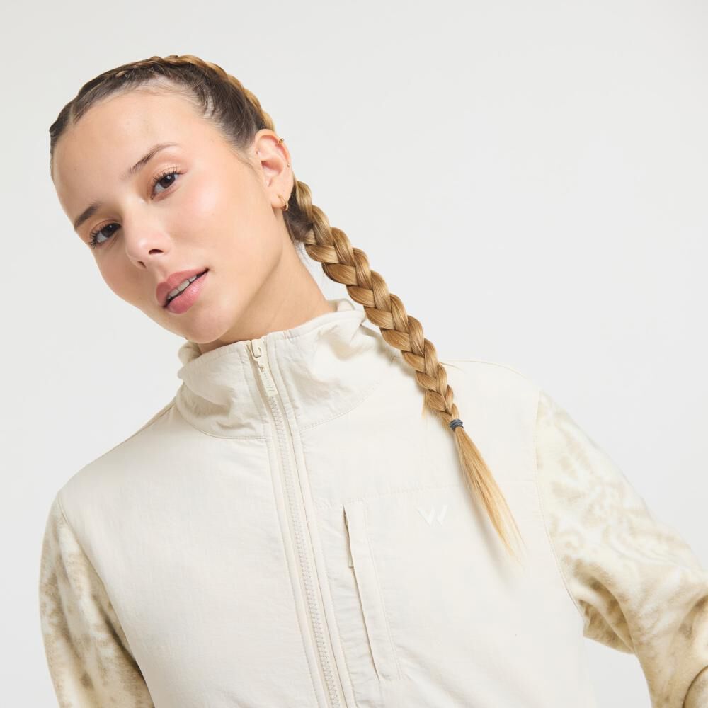 Polerón Deportivo Bloque Color Regular Cuello Alto Mujer Wetland image number 4.0