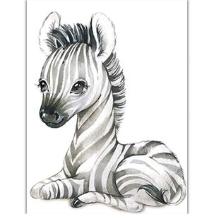 Imagen Decorativa Nordica Zebra 30x40 Cm