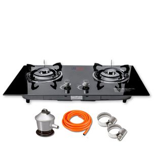 Encimera Gas Licuado Vidrio Templado + Kit Instalaci&oacute;n