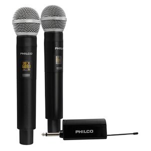 Kit 2 Microfonos Inalambricos Recargables Uhf 60m