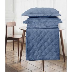 Quilt Andes Liso Azul 2 Plazas