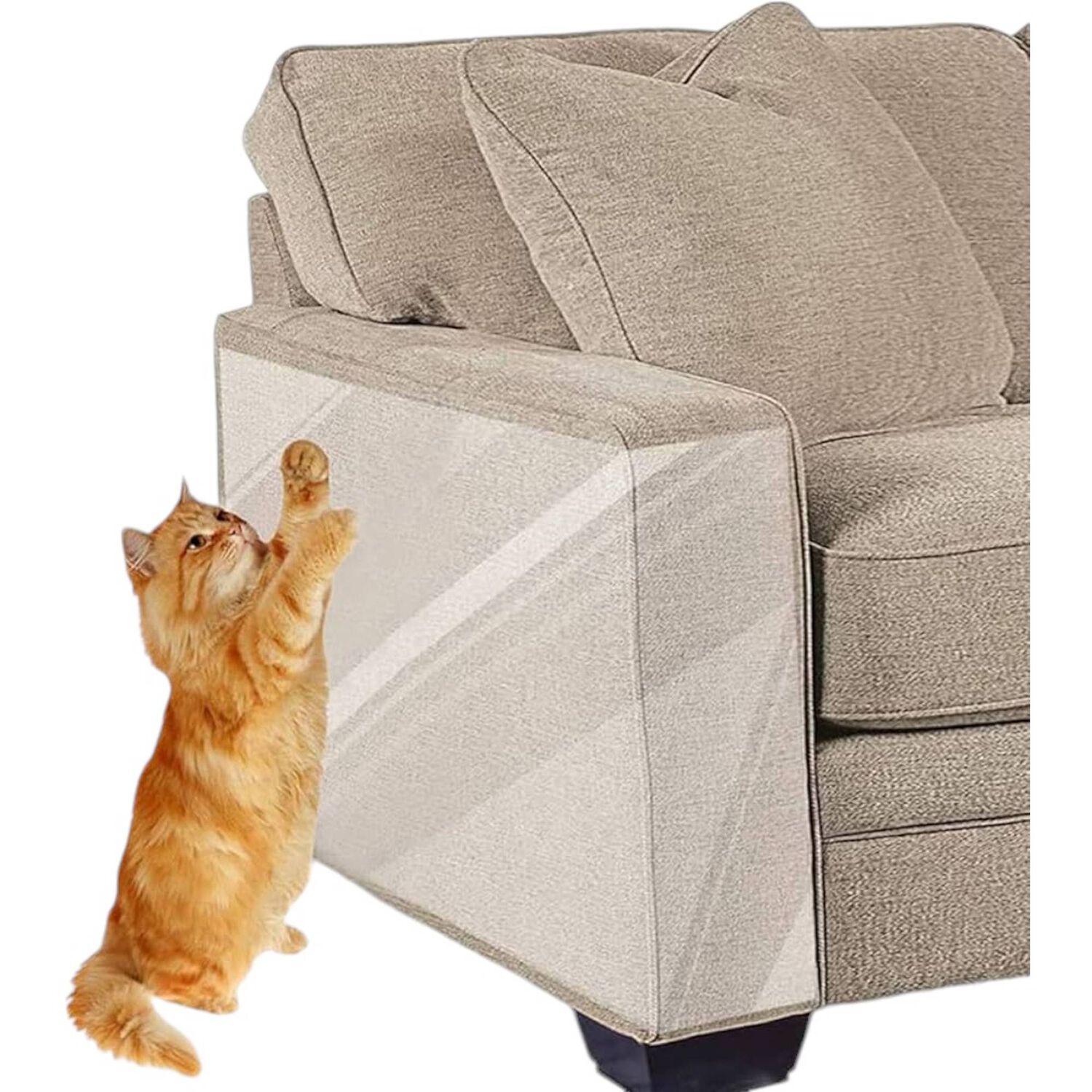 Pack 6 Pegatina Lamina Protectora Antiara&ntilde;azos Sofa Sillon Gatos image number 4.0