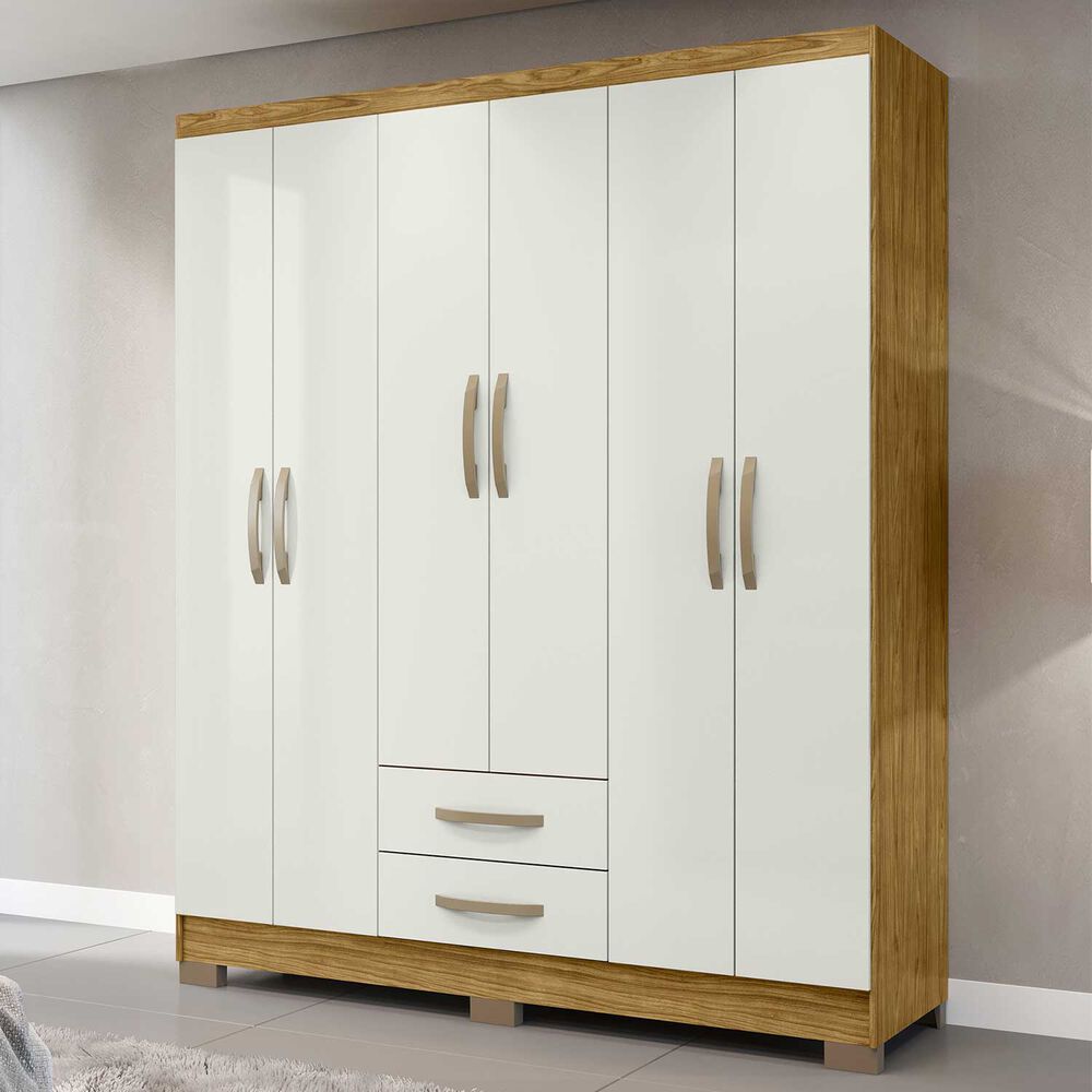 Closet 6 Puertas Classic Marrocos/ Off White 188x46,5x156,6 image number 0.0
