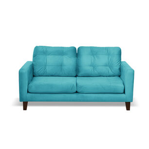 Sofa Napoles 2 Cuerpos Tela Velvet Turquesa