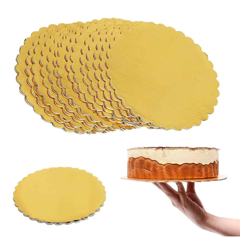 Base Tortas Redondo 22 Cm 6 Unidades Dorado image number 3.0