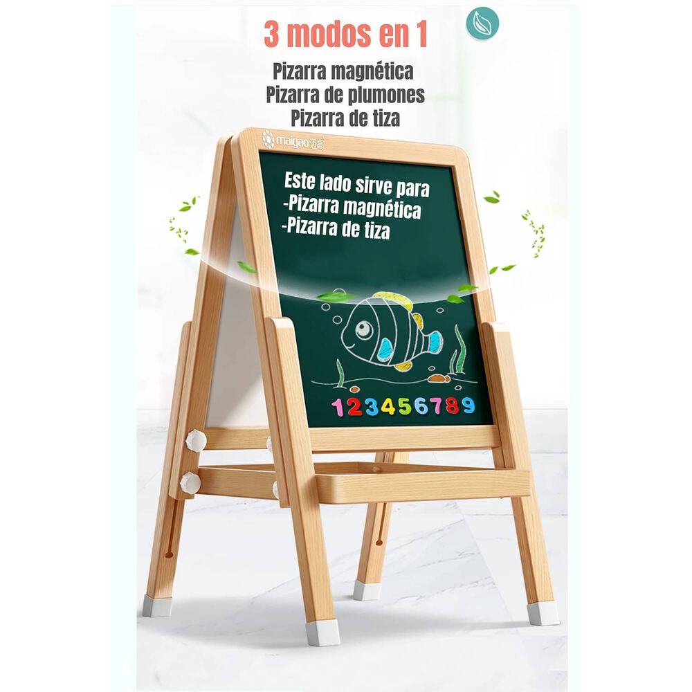 Pizarra Atril Doble Magn&eacute;tica Plum&oacute;n Con Accesorios 120cm image number 2.0