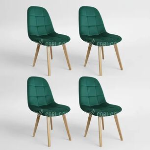 Pack 4 Sillas Capitonne Velvet