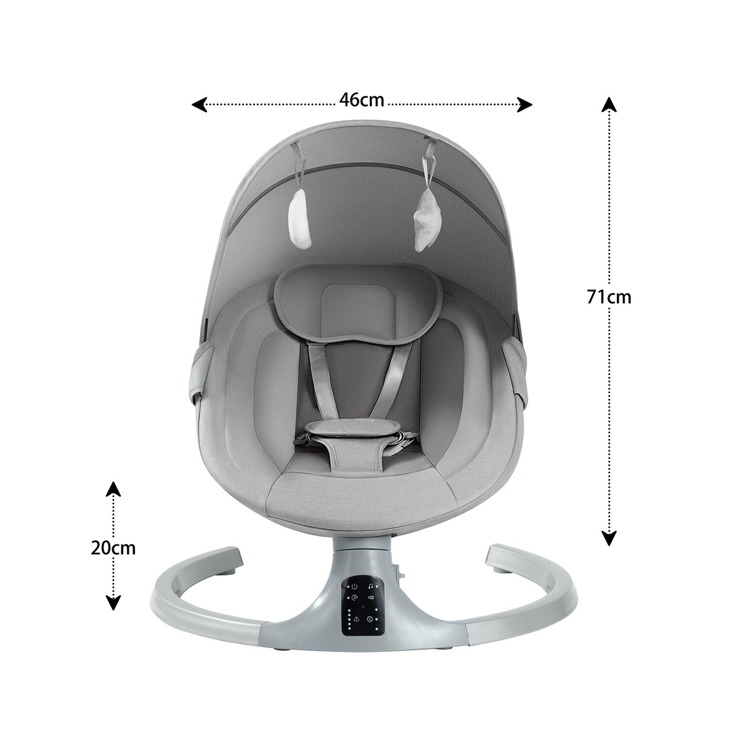 Silla Nido Bouncer Babyswing Smart Gris image number 3.0