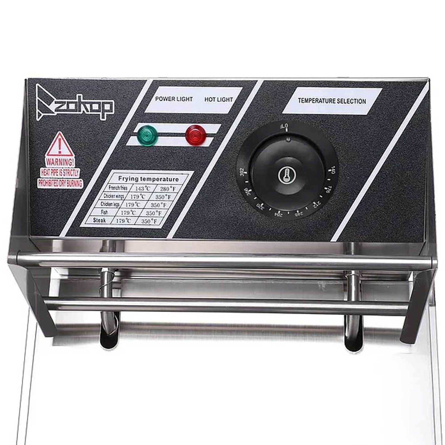Freidora El&eacute;ctrica Aceite - Acero Inoxidable 6 Litros Con Tapa Y Cesta image number 3.0