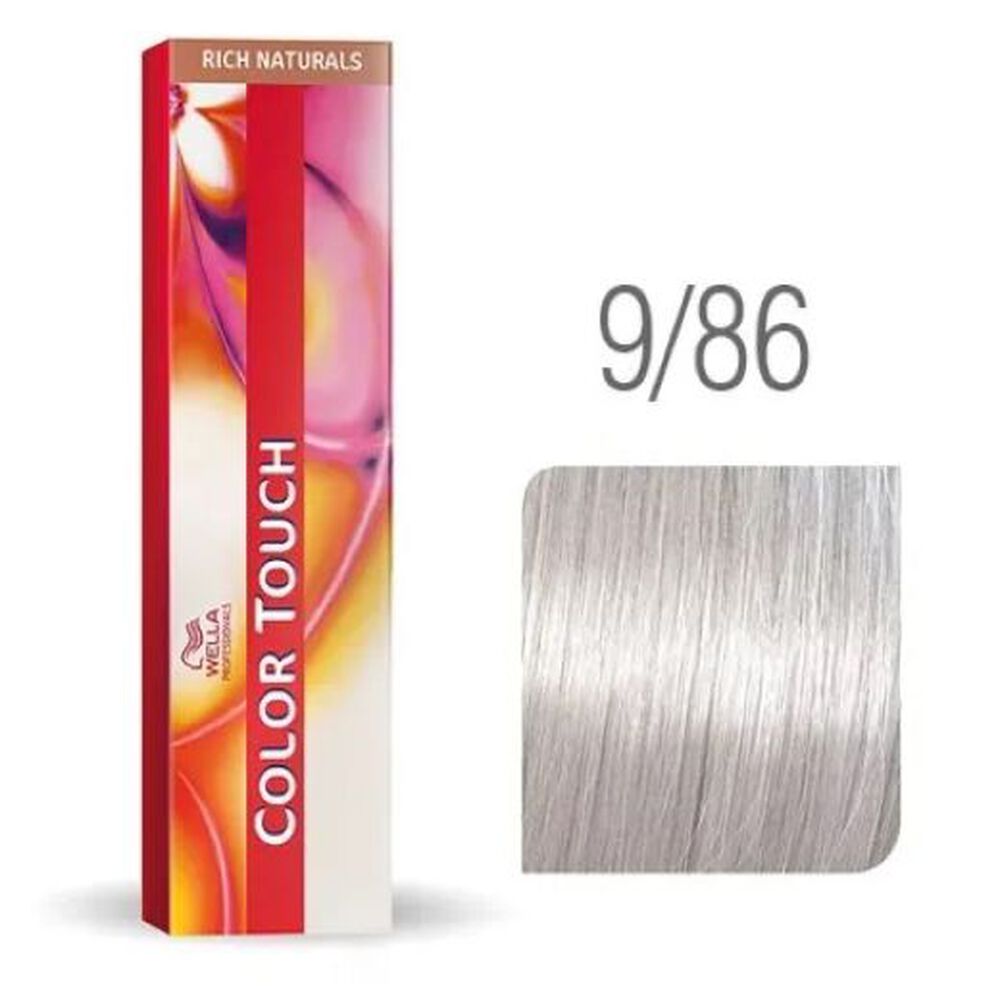 Tinte Para Cabello Wella Color Touch 9/86 Rubio Extra Claro Perla Violeta 60ml image number 2.0