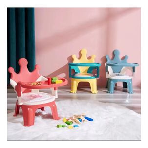 Silla De Comer Bebe Port&aacute;til Corona Con Bandeja Rosa
