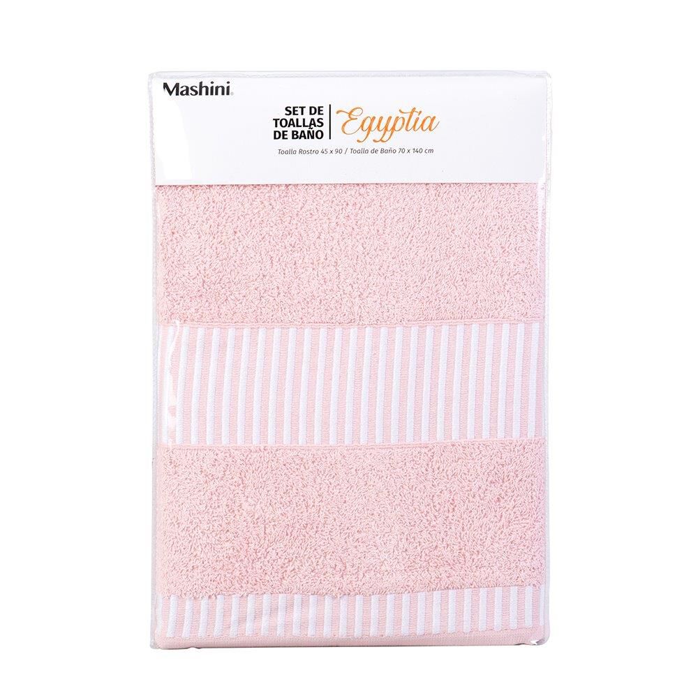 Set 2 Piezas Egyptia 460 Grs 45x90/70x140 Rosado image number 2.0