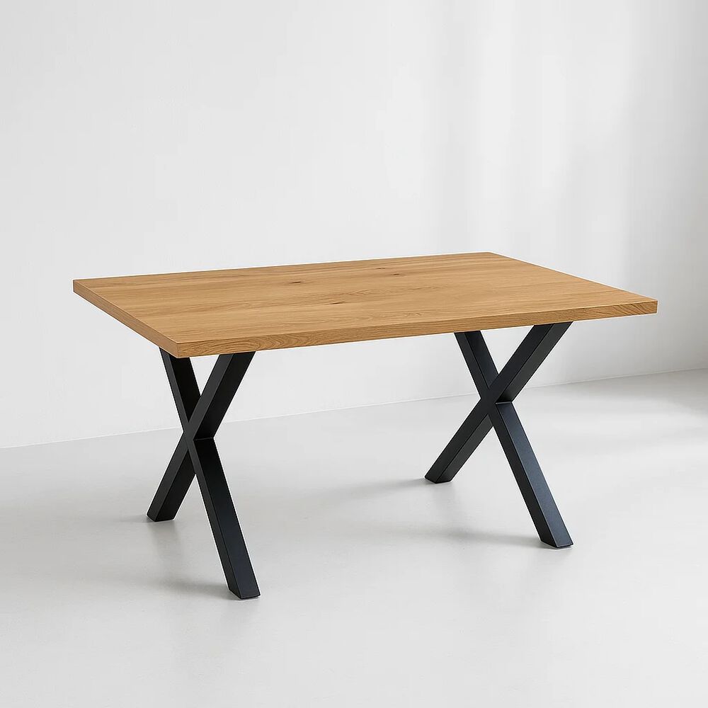 Mesa Industrial Color Madera Y Metal Cross 140x90 image number 7.0