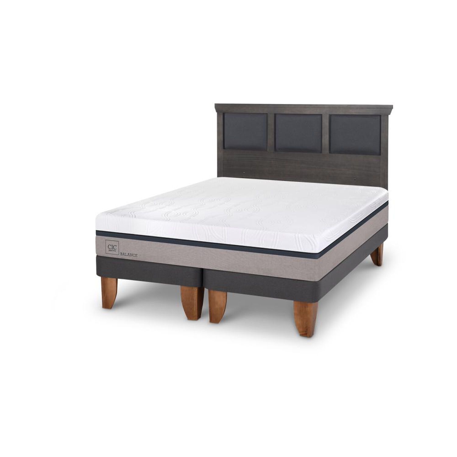 Cama Europea Cic Balance / King / Base Dividida + Respaldo image number 1.0