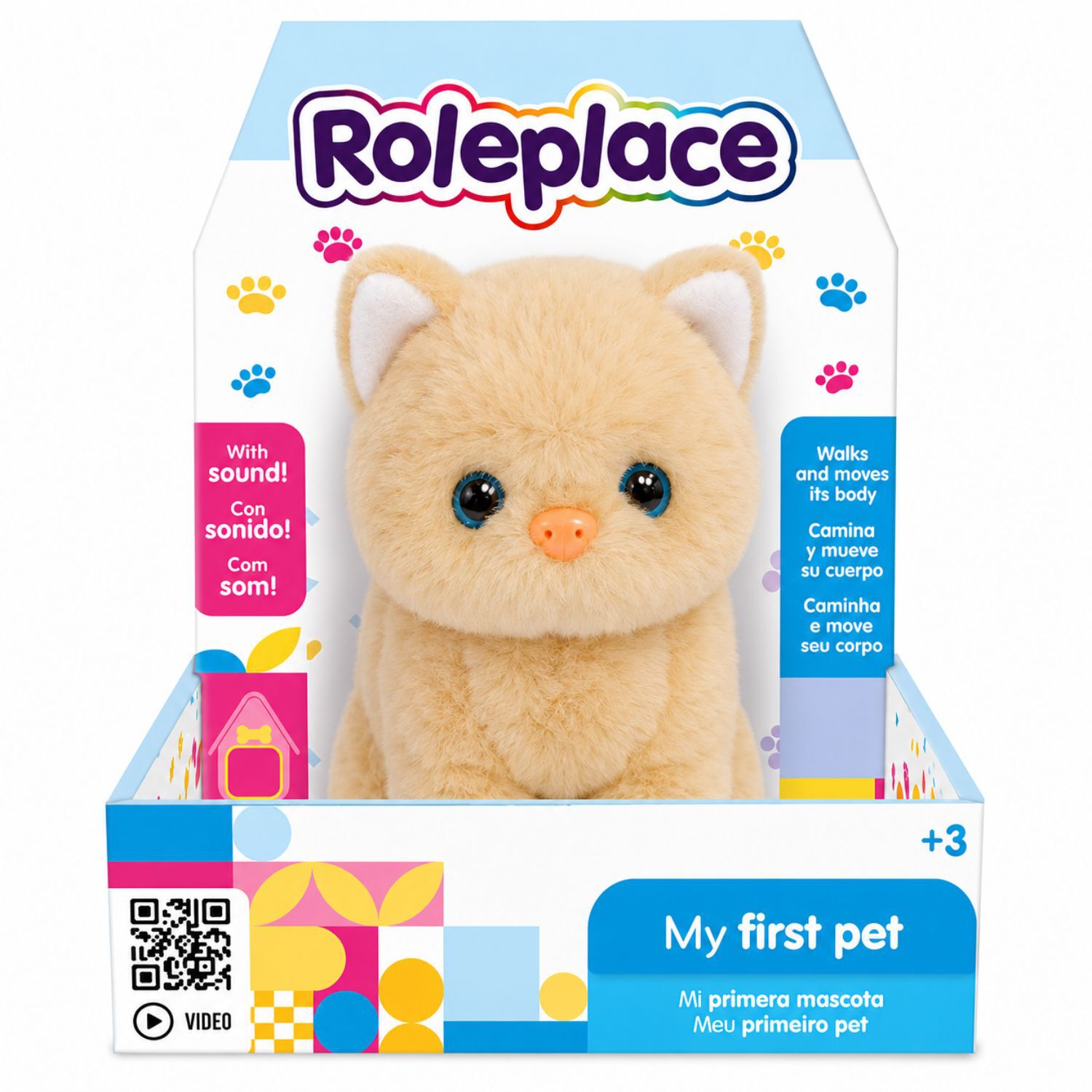 Peluche Gato Interactivo Amarillo Sonido Movimiento - Ps image number 0.0