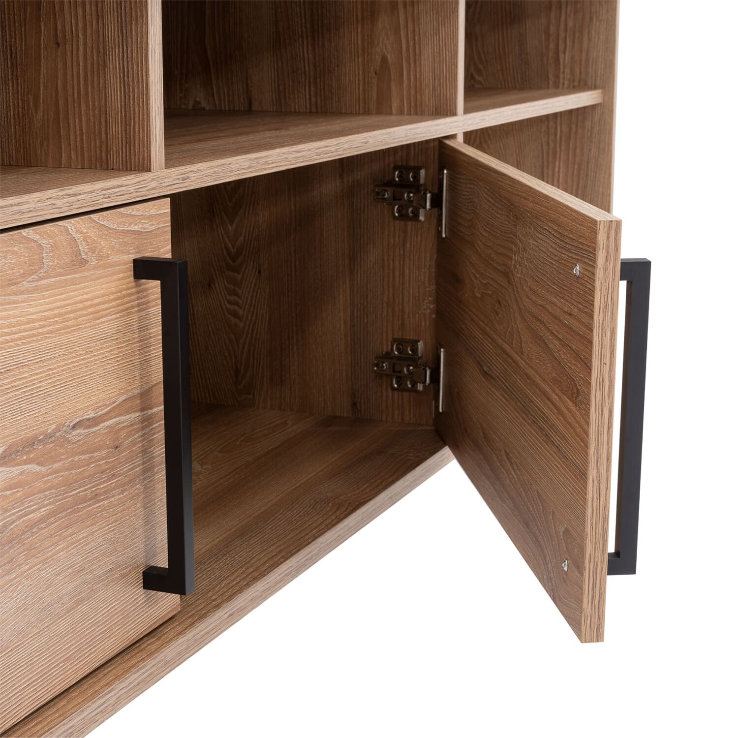 Mesa De Tv 70" Con 2 Puertas 53,4x158,5x34,6 Cm Caf&eacute; Claro image number 4.0