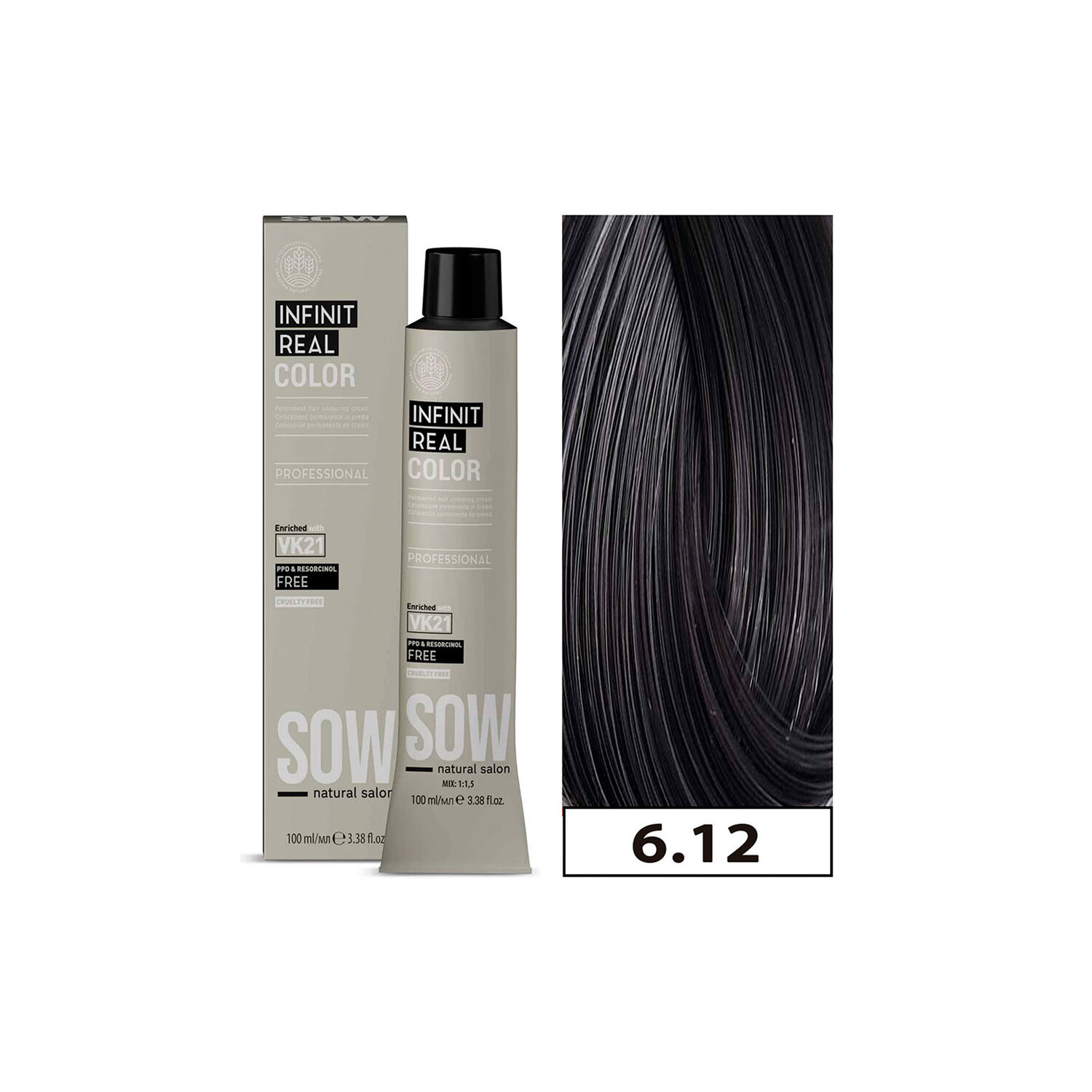 Tintura Sow Vk21 Permanente Sin Amoniaco 100ml + Oxidante image number 0.0