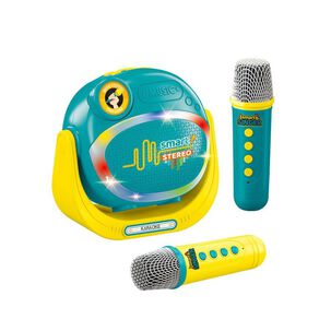 Juguete Microfono Karaoke Bluetooth Luces Ni&ntilde;o Ni&ntilde;a Azul