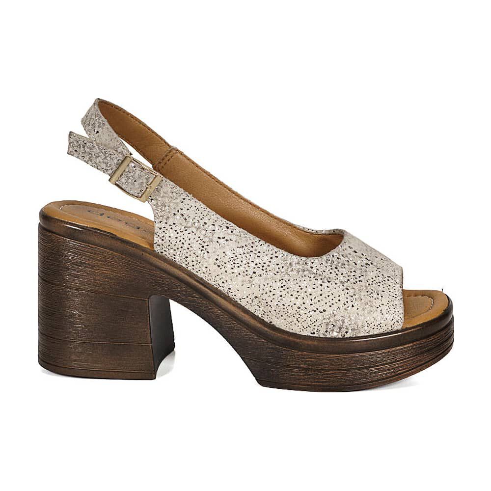 Sandalia Cuero Yanil Beige Print image number 1.0