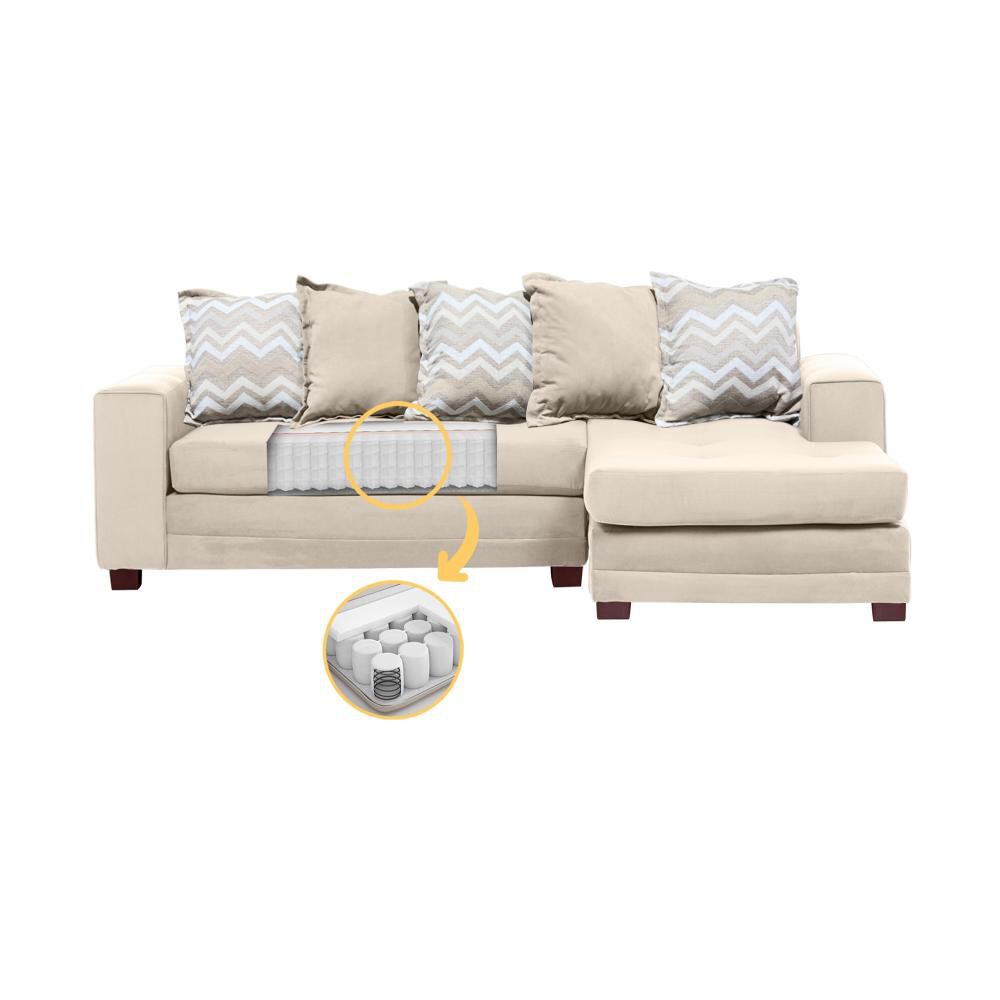 Sof&aacute; Seccional Derecho Living Factory Milan / 4 Cuerpos image number 2.0