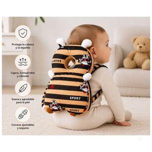 Mochila Antigolpe De Cabeza Para Beb&eacute; Seguridad Gateo Dise&ntilde;o Rayas