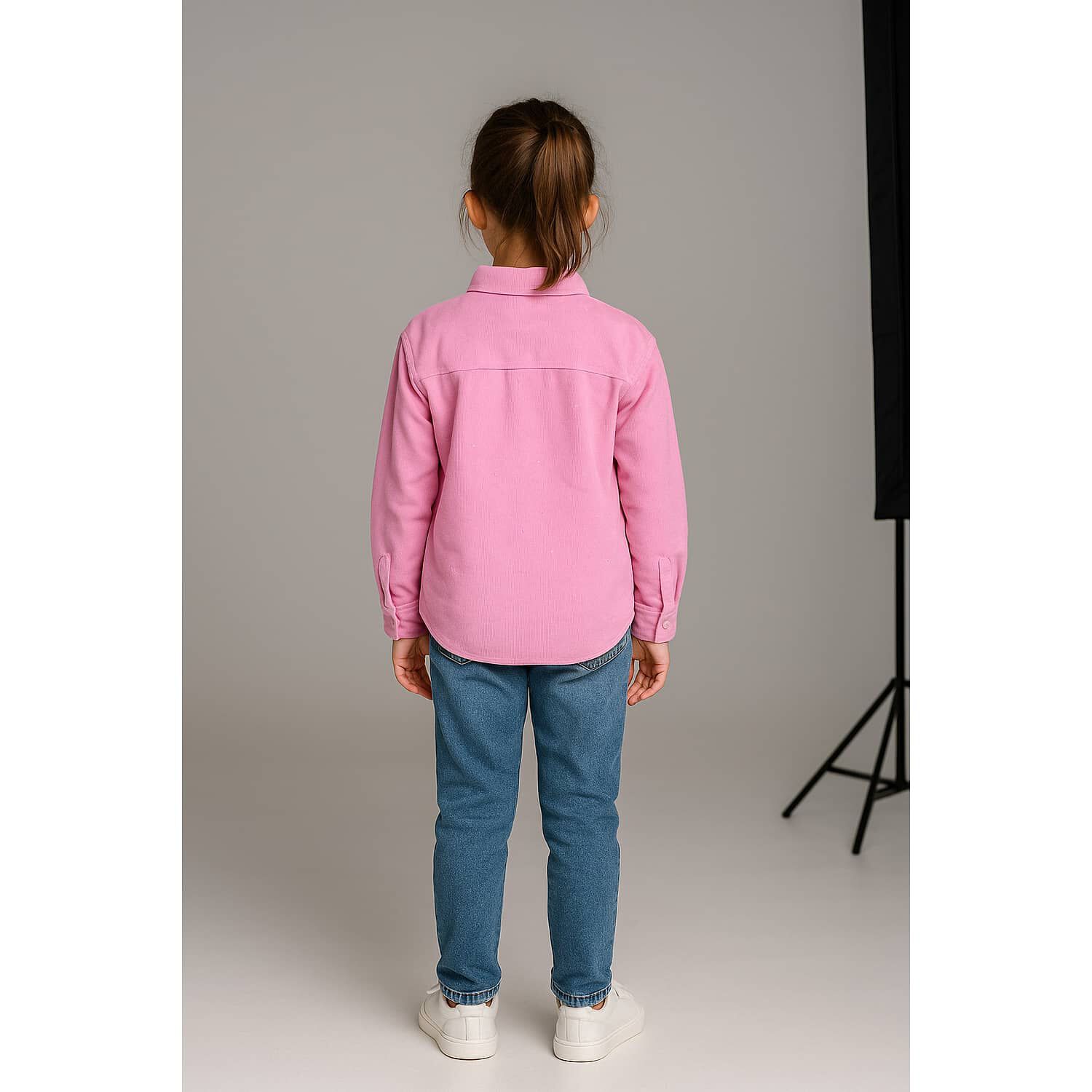 Camisa Rosa Ni&ntilde;a Manga Larga Con Brillos image number 3.0
