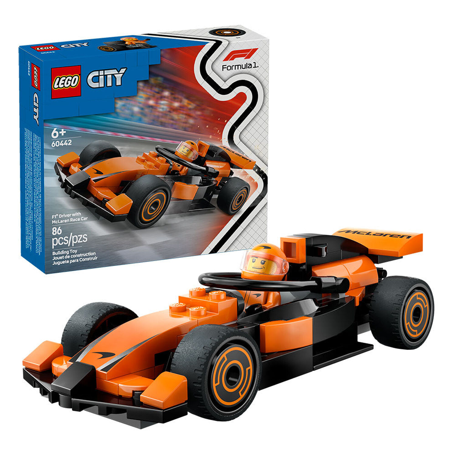Lego City - Piloto De F1 Con Auto Mclaren - 60442 image number 0.0