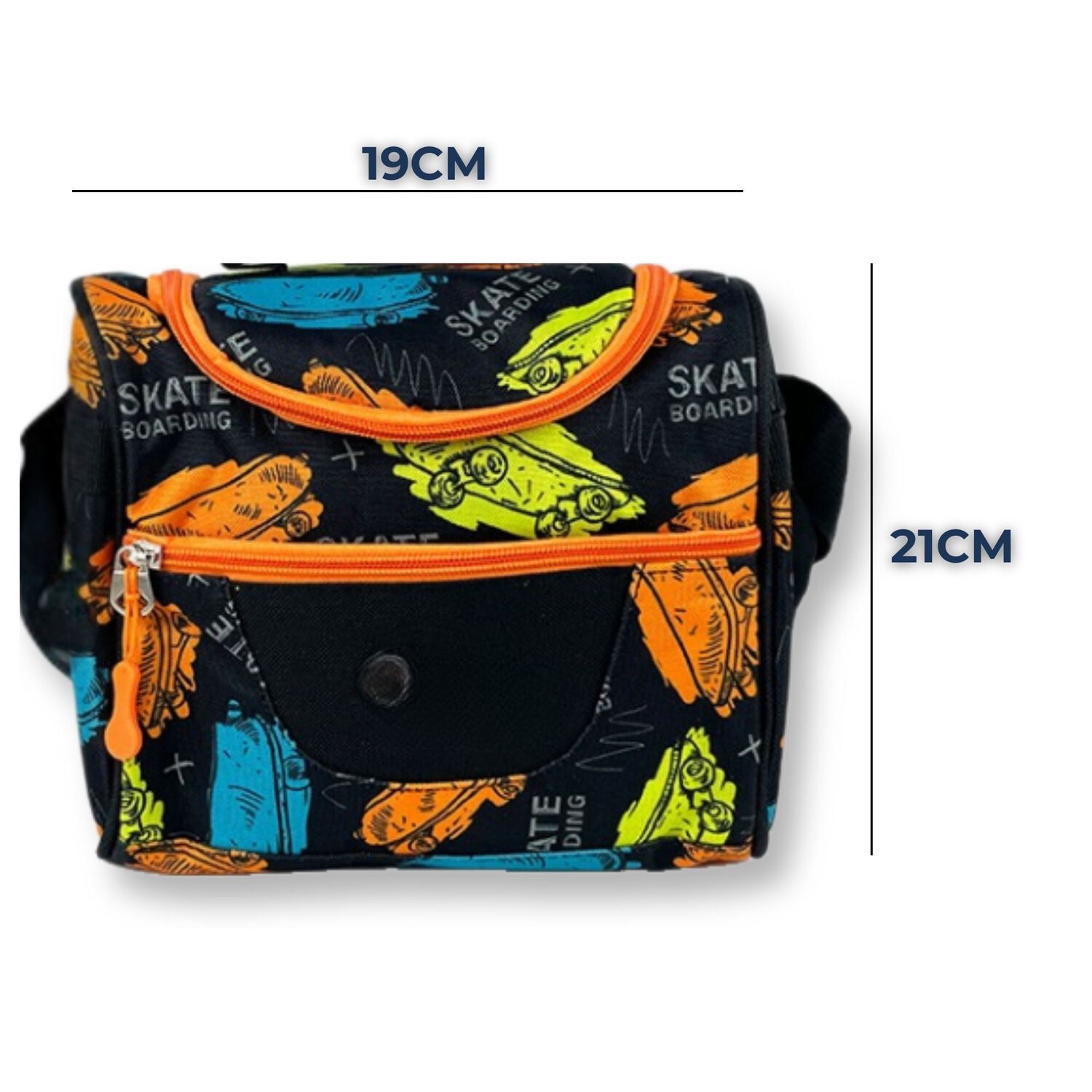 Pack Mochila Lonchera Estuche 45cm Juvenil Y Escolar Yellow Skateboards image number 2.0